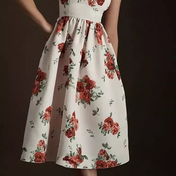 NWOT ANTHROPOLOGIE SACHIN & BABI TAFFETA SQUARE-NECK "BLAINE" DRESS - 6 - Picture 8 of 10